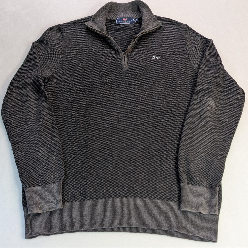 Vineyard Vines‎ Men’s Gray Quarter-Zip Pullover Sweater Medium